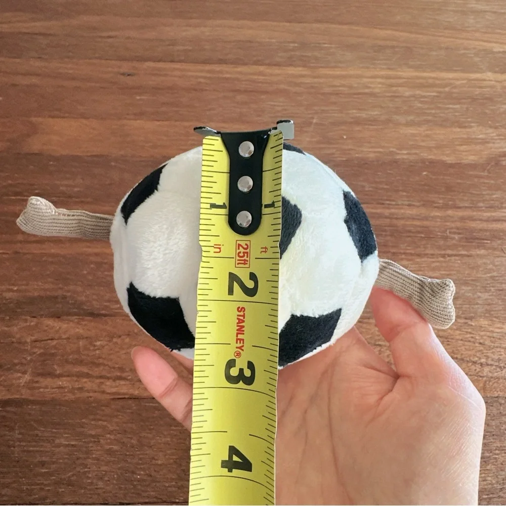 Soccer Ball Plush Keychain Clip Cute Sports Bag Charm Backpack Accessory Gift - Picture 6 of 7